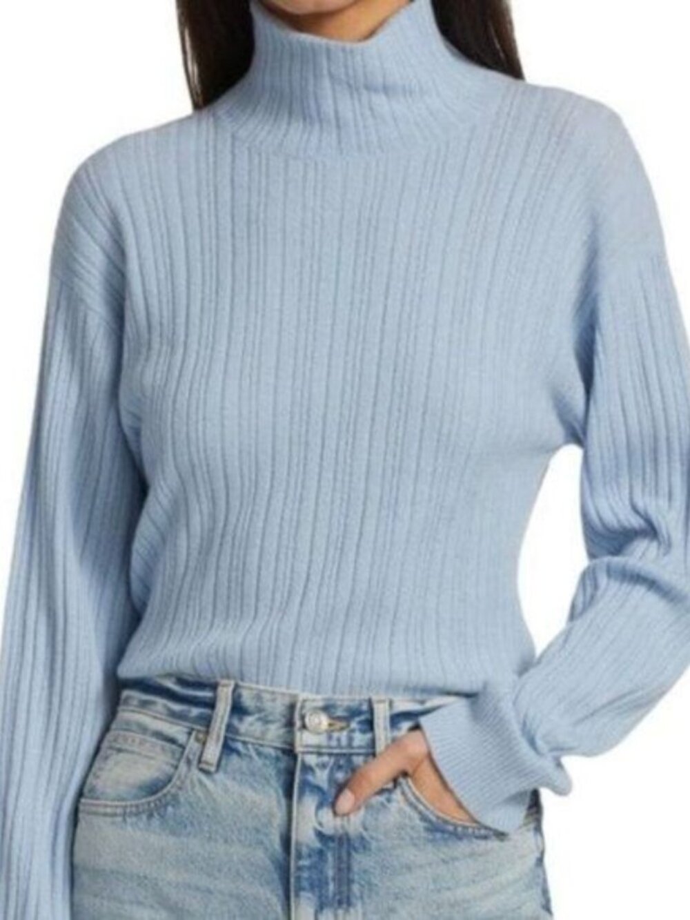 Naadam Ribbed Open Back Sweater